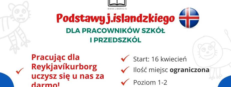 Islandzki dla pracowników szkół i przedszkoli